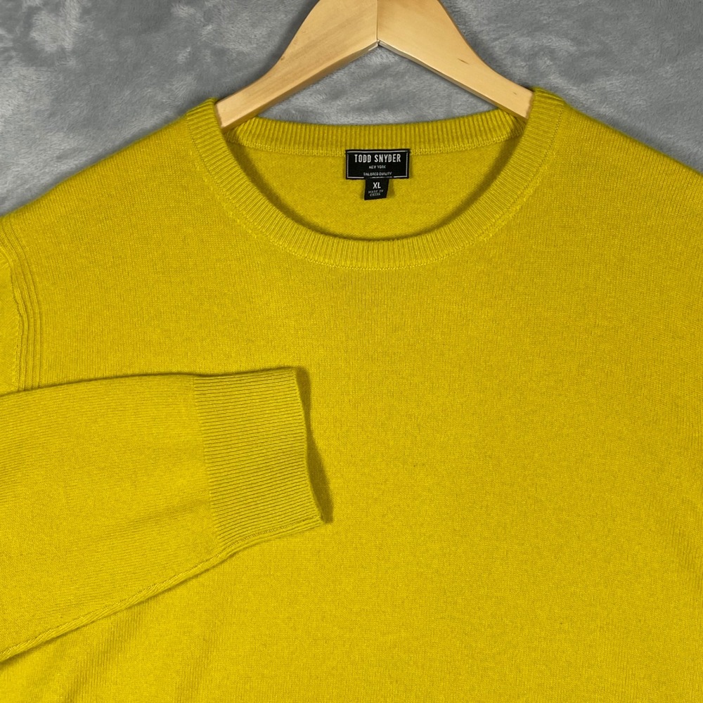 Todd Snyder Crewneck Sweater in Bright Yellow